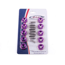 Load image into Gallery viewer, JDM Style Fender Washer (10pcs/Pack) Aluminum Washers And M6 Bolt For Honda Civic Integra RSX License Plate Screw RS-QRF002-TP