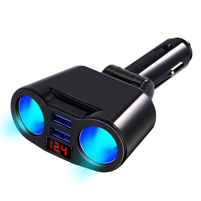 Car Cigarette Lighter Splitter Socket 5V 3.1A Dual USB Charger Ports A –  Kee's auto