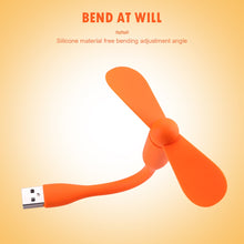 Load image into Gallery viewer, Mini Flexible Bendable USB Fan for Power Bank Laptop PC AC Charger Portable Hand Fan Computer Summer Gadget
